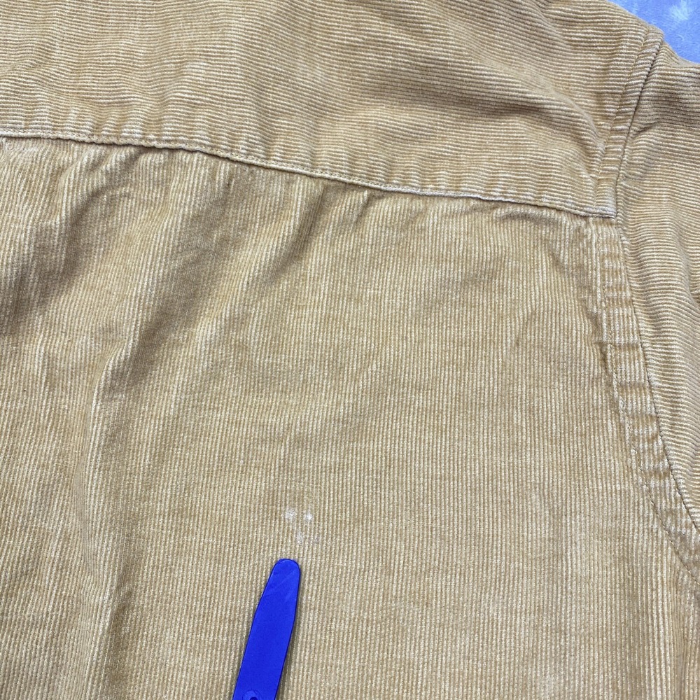 VTG Free People‎ Mustard Yellow Corduroy Button Down Shirt Sz M Western Preppy - Picture 10 of 11